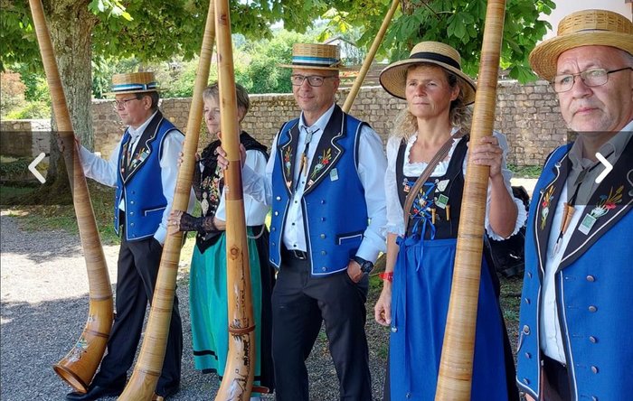 Alphorngruppe Reussblick am Jodlerfest 2023 in Zurzach